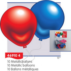 10 Metallicballons 90/100cm, 1 SB-Beutel