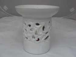 Duftlampe aus Keramik in Weiß 12,5 cm hoch