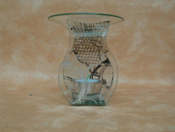 Duftlampe, Flasche aus Glas, 12 cm