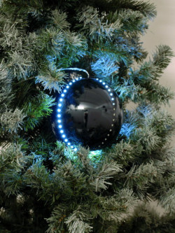 LED Snowball 8cm, schwarz, (5 Stk.)