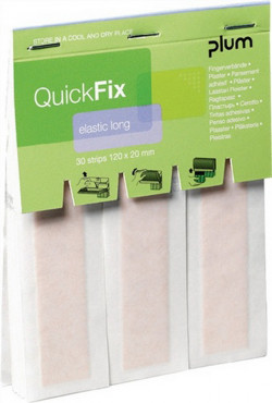 Fingerverbände 12x2cm Einzeleinsatz u. Nachfüllpack für QuickFix PLUM, 30 Stück