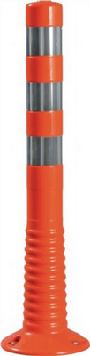 Sperrpfosten PU orange/weiß D.80xH.750mm zum Aufschrauben