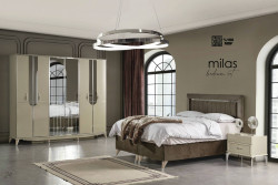 Schlafzimmer Möbel modern AZ Umbra Caramel Silber