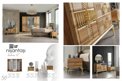 Schlafzimmer Möbel modern AZ Brauen GRAU GOLD brauen-holz